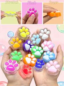 POKOJA LAND Đồ chơi giảm căng thẳng hình móng vuốt mèo Taba MINI, bộ 1/5/10/20/30/40 chiếc, bóp hình móng vuốt mèo, đồ chơi cảm giác dễ thương, đồ chơi silicon mềm dẻo thủ công, đồ chơi giảm căng thẳng co giãn, lò xo móng vuốt mèo, quà tặng cho bé gái, sinh nhật, tiệc tùng. - Nhiều màu - Xem 4