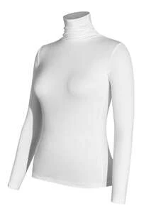 High Neck Women Long Sleeve Thermal Turtleneck Top Pullover T-Shirt Shirts Basic Top Slim Fit Underwear Undershirts Stretch Mock Neck Winter Warm - 白色 - 查看 5