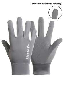 1 Pair Summer/Autumn Breathable Mesh Gloves - Smooth Elastic, Thickened Design, Unisex For Kids & Adults, Five-Finger, Ribbed Cuffs, Perforated Grip, Suitable For Skiing, Cycling And Outdoor Sports (Mixed Colors), Fashionable Youth Accessories, Children Sports Gloves - Multicolor - View 21