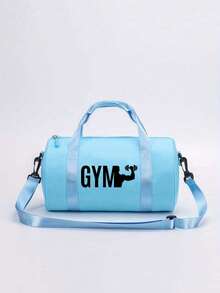 Gym Printed Fitness Travel Bag - With Adjustable Crossbody Strap, Top Handle, And Multiple Zippered Compartments, Water-Resistant Fabric And Breathable Inner Pockets, Compact And Portable For Gym, Dance, Outdoor Sports, Weekend Trips And Commuting - Ideal Gift For Fitness Enthusiasts, Valentine's Day, New Year, And Small Gift Exchange - Multicolor - View 10