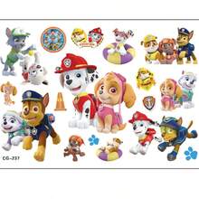 Paw Patrol 6张/1包，汪汪队主题临时贴纸，卡通人物图案。包含各种可爱的汪汪队人物贴纸，适合日常聚会、身体装饰和派对装饰。是情人节、婚礼季、感恩节和其他节日的理想礼物（款式随机）。 - 彩色 - 查看 11