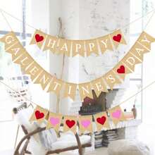 Galentines Banner Garland Creative Heart Letters Hanging Decorations For Celebration Party - Multicolor - View 5