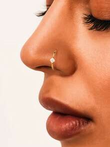 1Pc Flower 925 Sterling Silver Nasen Piercing Women Hiphop Punk Nose Piercing Classic Helix Cartilage For Daily Wear Party Christmas Gifts Fine Jewelry - Gold - View 10