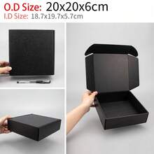 10pcs/Set Corrugated Paper Gift Box, Postal Shipping Box, Courier Packaging Box, Packing Material, Airplane Box, Gift Box, Corrugated Cardboard Box, Delivery Box, Packing Box,Christmas Valentine Day - Black - View 15