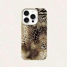 Vintage Zebra & Leopard Print TPU Phone Case Compatible With IPhone// SmartphonesFOR-YOUR-BELOVED-PHONEChristmas Gifts - 1pc - 查看 7
