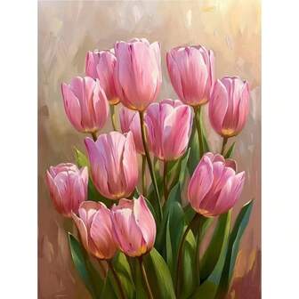 1pc Frameless Round Diamond Painting Kit - Full Drill Diamond Art, Canvas DIY Mosaic Craft Set, Includes Pen, Glue, Tray, Diamond Beads. Suitable For Diamond Painting Enthusiasts, Home Wall Decor Gifts, Children's Educational Toys, Stress Relief