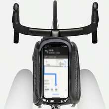 Mountain Bike Bag Front Beam Bag Mountain Bike Double Bag Mobile Phone Bag Tube Bag High Quality Saddle Bag Riding Equipment Eva Thermopress Bag - Black - View 1