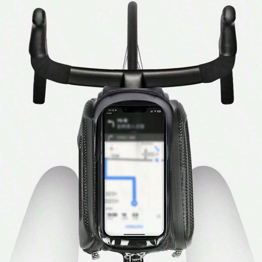 Mountain Bike Bag Front Beam Bag Mountain Bike Double Bag Mobile Phone Bag Tube Bag High Quality Saddle Bag Riding Equipment Eva Thermopress Bag - Black - View 1