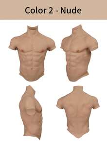 This Newly Upgraded High-Neck Silicone Muscle Suit Features A Floating Inner Lining Design, With Strong Water Absorption, Suitable For Home Wear, Halloween Party Events, And Cosplay. - Multicolor - View 7