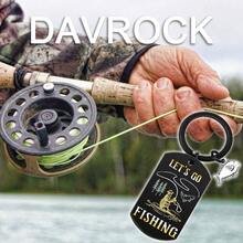 Regalos de pesca para hombres, llavero del da del padre, llavero para pap, accesorios de pesca para hombres, artculos de pesca, regalos para pescador, Negro -, Small - inicial - Ver 5