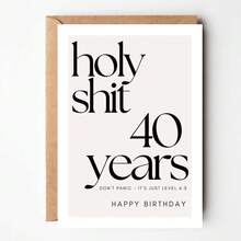 40th Birthday Card, "Oh My God!" Happy 40th Birthday, Fun 40th Birthday Cards, Suitable For Family, Friends, Or Anyone, Meaningful Birthday Cards - Multicolor - View 1