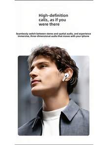 New Air4 Wireless In - Ear Earbuds With Ultra - Long Battery Life & High - Fidelity Sound 8 In 1 Wireless Earbuds ANC Active Noise Cancelling(-36db)In-Ear Earphones With Charging 33H Playtime 360 Hi-Fi Stereo Waterproof Headphones Android Phone/ AlRP0DS Pro IOS Laptops 1:1 Clone Sport Noise Cancelling Earbuds, Wireless Headphones With Secure Fit & Ambient Mode, 30H Battery IPX4 Sweatproof Running, Gym - 白色 - 查看 5
