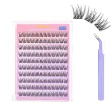 240/120簇，无需胶水，无需卸妆，单根假睫毛，10/11/12mm混合装，DIY睫毛嫁接套装（含镊子），日常佩戴无需胶水，韩式化妆工具，C 0.07簇，自然妆效，DIY簇状假睫毛，自然簇状，适合角色扮演，10排无需胶水假睫毛