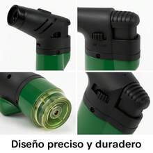 1 encendedor tipo soplete rellenable, compacto y practico para cocina, barbacoas y camping - Multicolor - Ver 4
