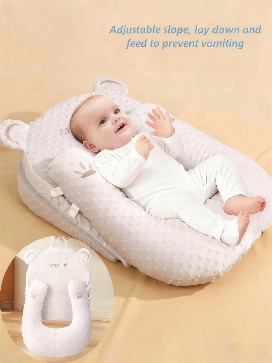 3pcs/Set Newborn 0-3 Years Old Anti-Spit Milk Inclined Pillow, Breathable Infant Baby Anti-Choke Milk Overflow Mat