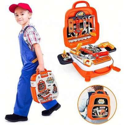 Maletines de Juguetes, 1 Juego Mochila para Herramientas de reparación, niño Herramienta Juguetes, Juguete de niños, Juguetes Infantiles, Juguetes Seguros, Juguete de rol, Cosplay Suite