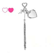 Metal Lipstick Holder Clip-On, With Replaceable Stainless Steel Mesh Bag, Heart & Star Decorated Lipstick Case Keychain, Includes Mini Mirror, Fashionable Hanging Decor For Lipstick & Cosmetics, Stylish Bag Charm For Purse & Wallet, Portable Makeup Accessory For Women, Girls, Beauty Enthusiasts & Gift Givers - Silver - View 12