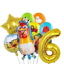 Bộ 9 bóng bay trang trí tiệc theo chủ đề trang trại hoạt hình, bóng bay lá kim loại hình gà trống, bóng bay cao su họa tiết máy kéo hình trang trại bò, gà, thích hợp cho sinh nhật, thú cưng, trang trí tiệc theo chủ đề trang trại mơ ước của nông dân - Nhiều màu - Xem 20