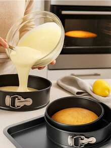 Juego de Moldes Pasteles Repostería Antiadherentes y  Desmontables Para Tartas, - 3 PZS - Ver 4