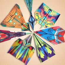 1 Box Creative Origami Set - 36pcs Colorful DIY Airplane Model Kit, Classroom Fun Art Project & Party Gift, Develop Hands-On Skills, Suitable For Birthday, Christmas, Halloween Gifting