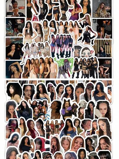 100 adesivos Katseye, adesivos Kpop que podem ser colados em laptops, celulares, malas, copos e cadernos, tornando-os ótimos produtos para fãs, itens decorativos e pequenos presentes para amigos.
