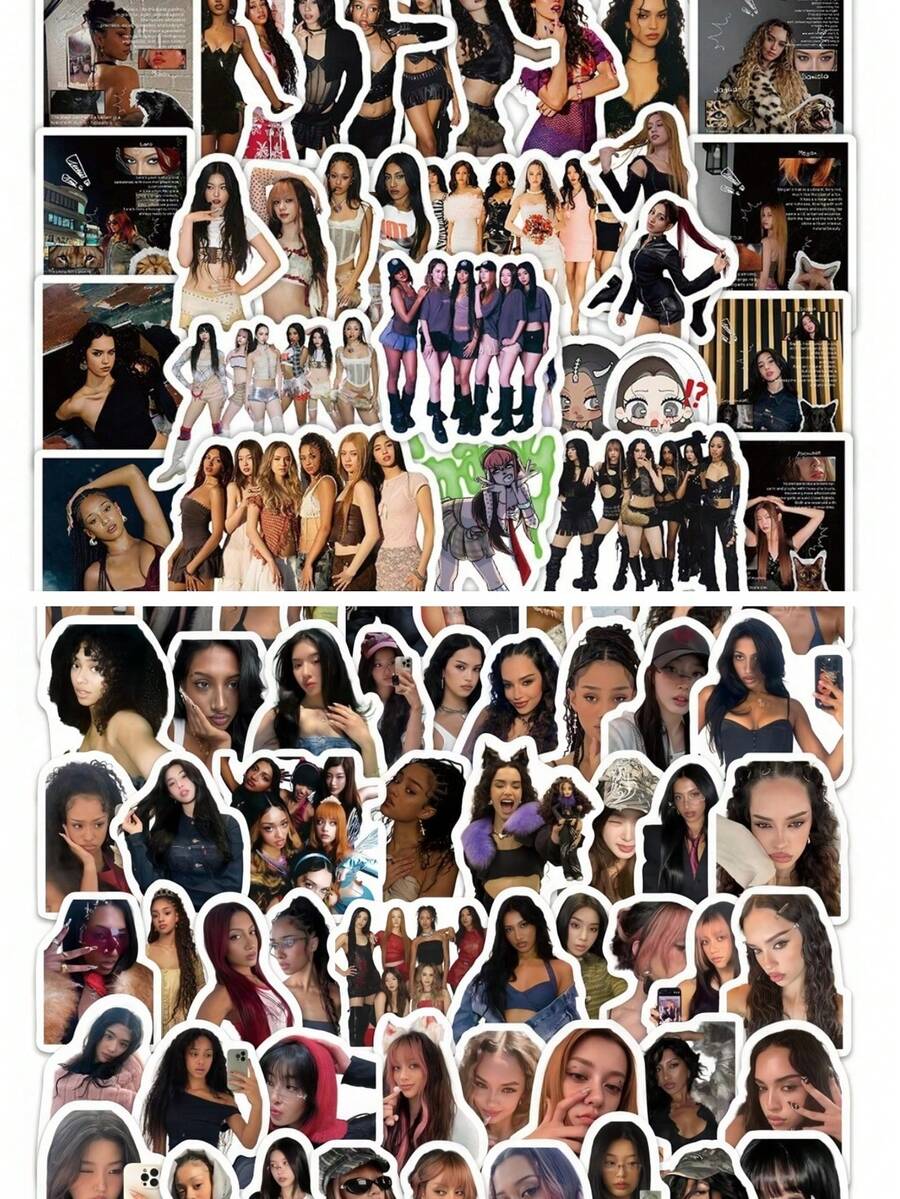 100 张 Katseye 贴纸,Kpop 贴纸,可贴在笔记本电脑、手机、行李箱、杯子和笔记本上,是绝佳的粉丝周边商品、装饰品和送给朋友的小礼物。 - 彩色 - 查看 1