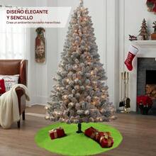 YQQ 90cm Falda para árbol de Navidad de Piel sintética Falda de Felpa Verde para Decorar el árbol de Navidad y Fiestas navideñas5735 - Más información - Ver 2