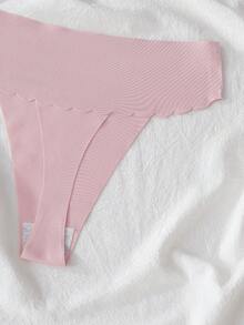 Conjunto de 5 calcinhas fio dental femininas multicoloridas, sem costura, sensuais e confortáveis. - Multicolorido - Ver 8