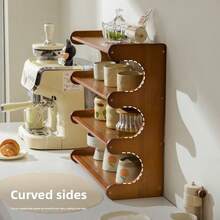 3/4 Layer Coffee Cup Holder Countertop Cup Holder, Space Saving Coffee Cup Holder, Shoe Rack, Miscellaneous Rack, Multifunctional Coffee Cup Holder Bracket, Suitable For Home Offices, Bedrooms, Living Rooms, Entrances, Christmas Gifts - Brown - View 8