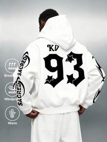 Men's Hooded Sweatshirt - White - View 1
