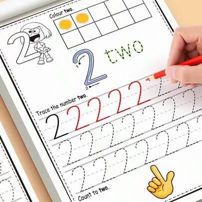 32页书法练习本，学习书写0-30数字，儿童/学前练习册