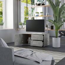 Mobile porta TV vidaXL, grigio cemento, 80x34x36 cm, legno composito - Cammello - Visualizzare 3