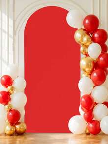 1pc 80*180cm Elastic Arch Backdrop Cover, Beige/Ivory/Light Pink Party Backdrop Cloth, Wedding Arch Cover, Wedding Party Arch Cloth Panel, Backdrop Decor, Suitable For Birthday, Party, Bridal Shower, Gender Reveal, Garden Outdoor Ceremony, Holiday Gift, Back To School, Washable And Reusable (Arch Stand Not Included) - Multicolor - View 8