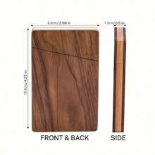 A Beautiful Walnut Wood Unisex Business Card Holder, Solid Wood Business Card Holder, Desktop Business Card Organizer. - Multicolor - View 2