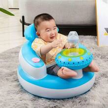 UFO Inflatable Baby Learning To Sit Chair, Infant Sofa, PVC Material, Baby Learning To Sit, Multi-Function Baby Seat, Baby Dining Chair, Baby Bath Chair, One Chair Multiple Uses - Multicolor - View 2