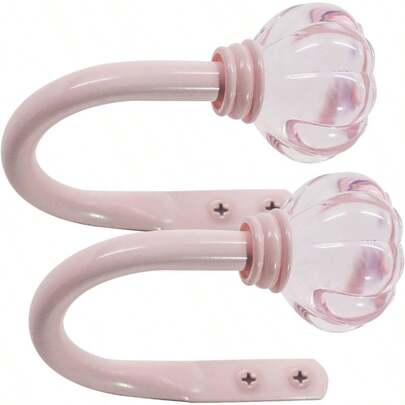 QY- Beme para niño Acrílico Corona Holdback Par 1-1/4" Rosado 1 -6194