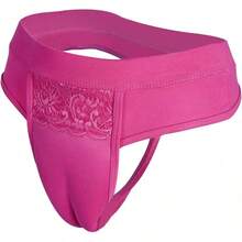 Mens Crossdresser Panties Hiding Gaff Thong Tucking Underwear Transgender Briefs LingerieChristmas 5L34 - 棉質丁字褲 - 玫瑰紅 - 查看 6
