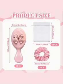 2/3/6/15/30pcs Spa Sleepover Party Supplies, Hair Washing Styling Comb, Bow Decor Hair Brush, Satin Hair Scrunchies, Organza Gift Bags, Suitable For Bachelorette Slumber Party, Wedding Bridesmaid Gifts, Proposal Favors, Theme Party Souvenirs - Multicolor - View 4
