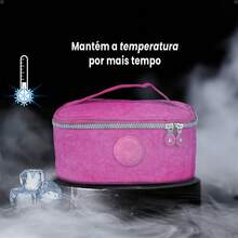 Thermal Lunch Bag For Lunch Box And Small Outings With Strap School And Work Women Men Picnic Hand Travel 2.2 Liter - Blue - View 2