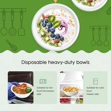 50pcs/Pack 17oz Compostable Paper Bowls, Durable White Paper Bowls Suitable For Cold & Hot Food, Sugarcane Bowls Great For Outdoor BBQ, Daily Meals, Birthday, Camping, Picnic, Wedding, Parties - Multicolor - View 3