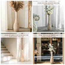 Floor Vase Home Decor: 22 Inch Tall Decorative Wood Vases For Living Room Large Rustic Farmhouse Boho Vase For Dining Table Centerpieces Bedroom Corner Hallway Indoor Office - 預設 - 查看 2