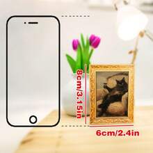 1 Piece Of Elegant Black Cat Fridge Magnet, Small Creative Framed Decoration, Cat Enjoying Wine, High-Quality Wood, Fun Kitchen Ornament, A Must-Have For Cat Lovers - 3.15英寸*2.36英寸 - 查看 5
