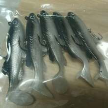 15pcs/10pcs/5pcs/1pc Soft Plastic Fishing Lures, Realistic Fishing Bait, Saltwater/Freshwater Fishing Lure, Trout Sinking Bait Kit, Fishing Tackle And Fishing Gifts