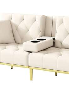 Soffor och soffor - Beige + Sammet + 2 sitsar - Visa 7