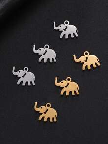 AMAXER 5件套不锈钢可爱小象、鸭子和熊动物吊坠，可DIY项链、耳环、手链饰品制作，送朋友的礼物 - 動物系列 - 查看 2