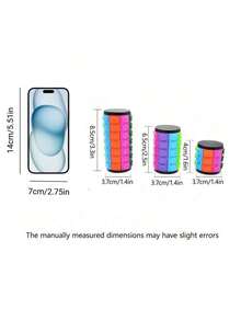 1pc 3D Rubik's Corn Cube, Finger Cube, Cylinder Cube, Personalized Puzzle High Difficulty 3/5/7 Layers Cube, Adult Stress Relief Toy, 3d Fidget, Sensory Cube, Rubex Cube, Sensory Toys, Fidget, Fidget Toys, Stress Balls, Pe, Squishies - 彩色 - 查看 5