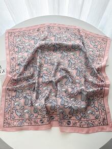 1 pièce Foulard unicolore, petit châle/écharpe carré pour femme, 70x70cm