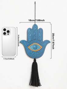 1pc Hamsa Hand Wall Decor, Evil Eye Hanging Ornament, Boho Home Decor For Living Room Bedroom, Spiritual Wall Art, Bohemian Wall Hanging Decoration, Evil Eye Wall Art For Apartment Dorm, Hamsa Hand Decor With Tassel, Protection Symbol Home Decor, Wall Ornament,Suitable For Living Rooms, Bedrooms, Entrances, Corridors, Facades, Holiday Parties, Good Luck Decoration, Witchcraft Themed Atmosphere, Home Decoration