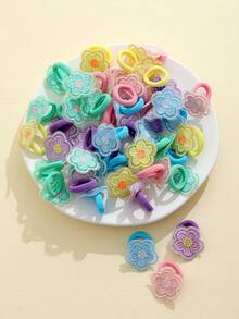 50条/包超可爱婴儿彩色弹力发带，适合所有季节的婴儿