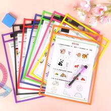 1 Set Hanging File Folders, PET Clear Dry Erase Pockets